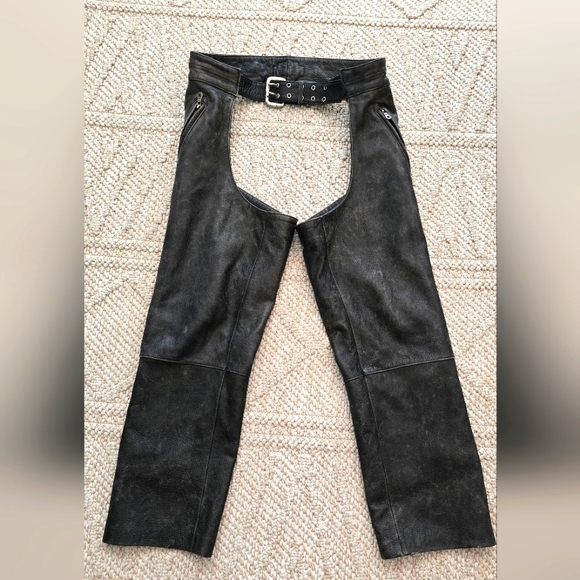 Beautiful Harley Davidson Vintage Leather Chaps RN103819 Size M